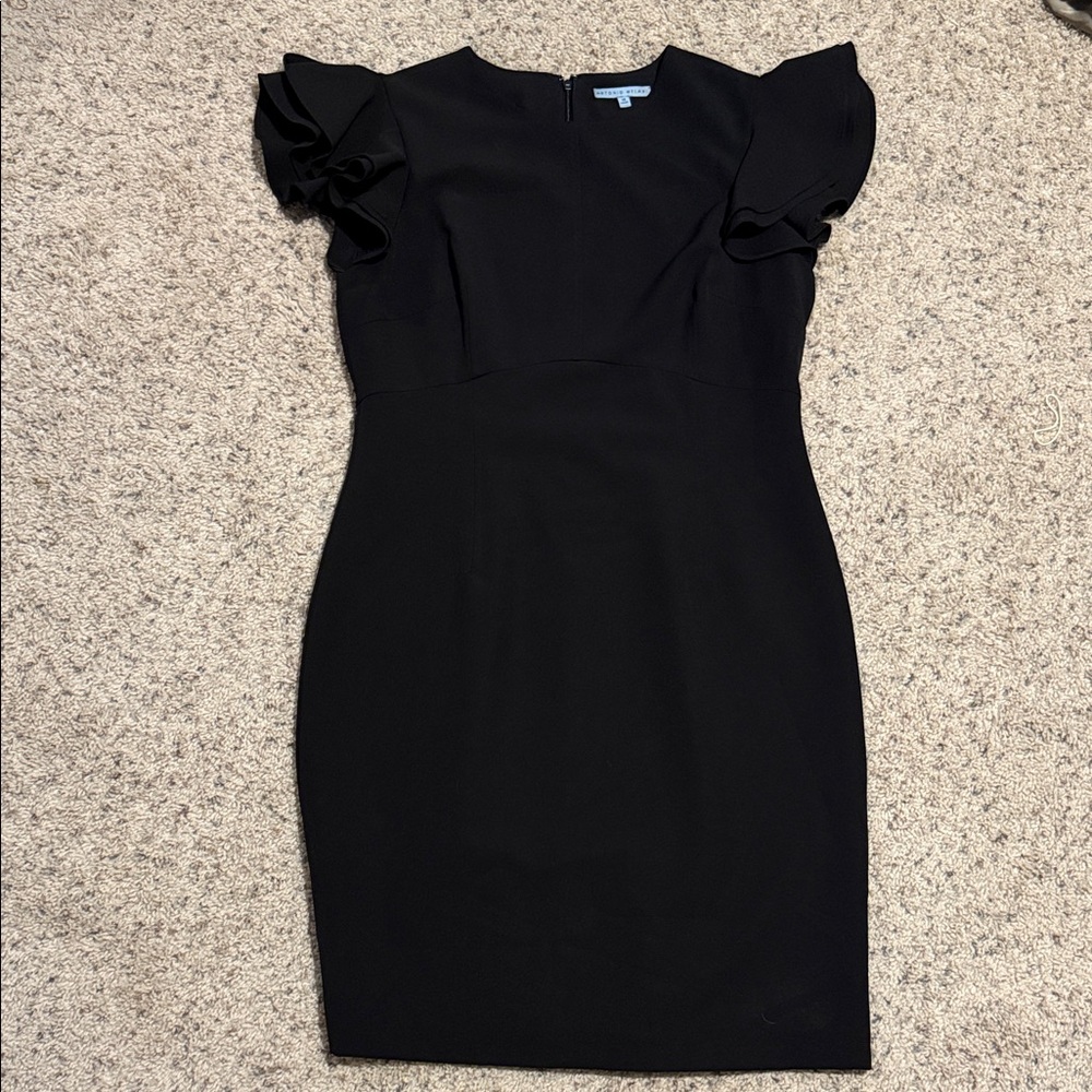 ANTONIO MELANI Black Ruffle Sleeve Mini Dress